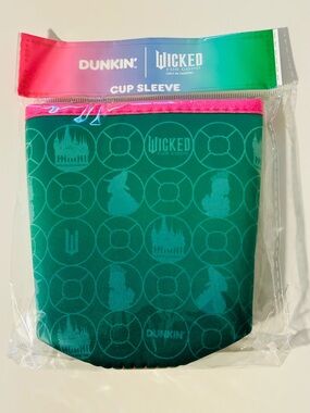 NEW!! Authentic Limited Edition Dunkin x Wicked Collab Cup Sleeve- (NWT)